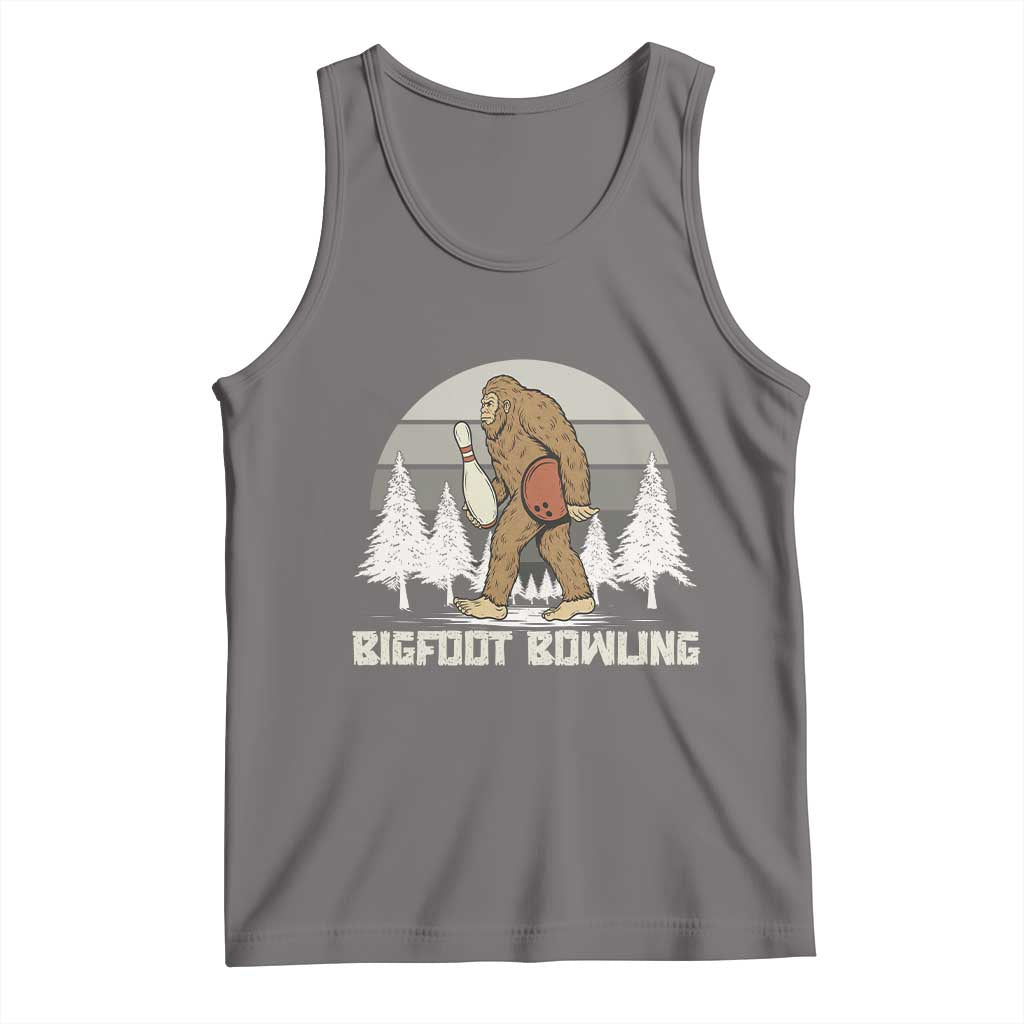 Funny Bigfoot Bowling Tank Top Gift For Bowler TS12 Deep Heather Print Your Wear
