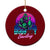 Funny Bigfoot Bowling Vaporwave Gift Ceramic Ornament TS12 1pc Red Print Your Wear