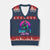 Funny Bigfoot Bowling Vaporwave Gift V-Neck Knit Sweater Vest TS12 Navy Red Print Your Wear