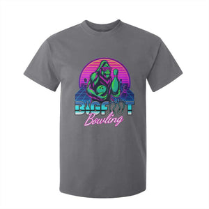 Funny Bigfoot Bowling Vaporwave Gift T Shirt For Kid TS12 Charcoal Print Your Wear