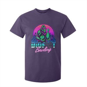 Funny Bigfoot Bowling Vaporwave Gift T Shirt For Kid TS12 Purple Print Your Wear