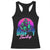 Funny Bigfoot Bowling Vaporwave Gift Racerback Tank Top TS12 Black Print Your Wear