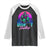 Funny Bigfoot Bowling Vaporwave Gift Raglan Shirt TS12 Black White Print Your Wear