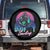 Funny Bigfoot Bowling Vaporwave Gift Spare Tire Cover TS12 No hole Black Print Your Wear