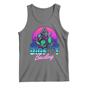 Funny Bigfoot Bowling Vaporwave Gift Tank Top TS12 Black Heather Print Your Wear