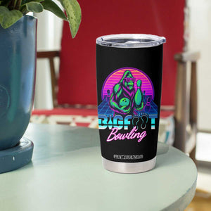 Funny Bigfoot Bowling Vaporwave Gift Tumbler Cup TS12 Print Your Wear