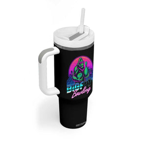 Funny Bigfoot Bowling Vaporwave Gift Tumbler With Handle TS12 Print Your Wear