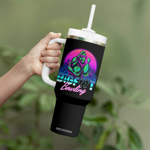 Funny Bigfoot Bowling Vaporwave Gift Tumbler With Handle TS12 Print Your Wear