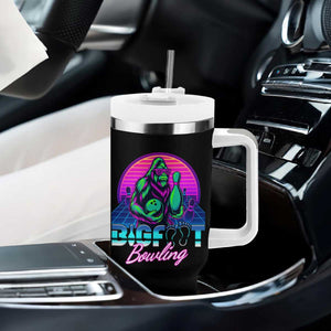Funny Bigfoot Bowling Vaporwave Gift Tumbler With Handle TS12 Print Your Wear