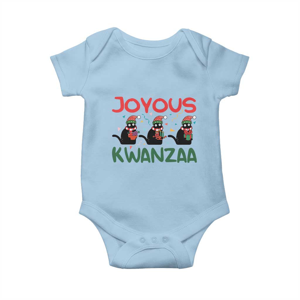 Joyous Kwanzaa Baby Onesie Funny Cats With Kinara And Presents Cultural Pride Gift TS12 Light Blue Print Your Wear