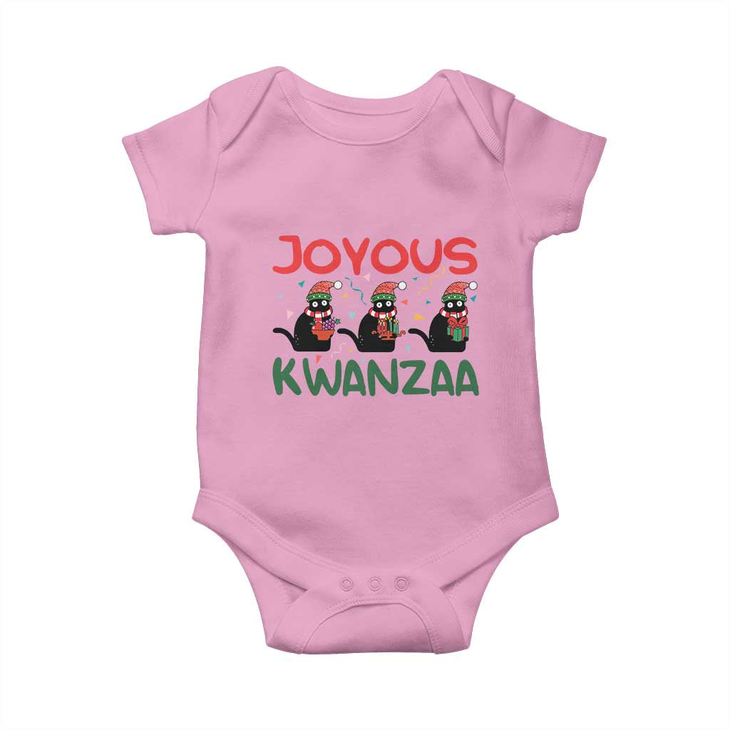 Joyous Kwanzaa Baby Onesie Funny Cats With Kinara And Presents Cultural Pride Gift TS12 Light Pink Print Your Wear
