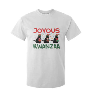 Joyous Kwanzaa T Shirt For Kid Funny Cats With Kinara And Presents Cultural Pride Gift TS12 White Print Your Wear
