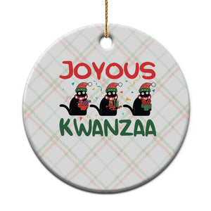 Joyous Kwanzaa Ceramic Ornament Funny Cats With Kinara And Presents Cultural Pride Gift TS12 1pc Christmas Plaid Print Your Wear