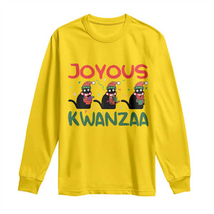 Joyous Kwanzaa Long Sleeve Shirt Funny Cats With Kinara And Presents Cultural Pride Gift TS12 Daisy Print Your Wear