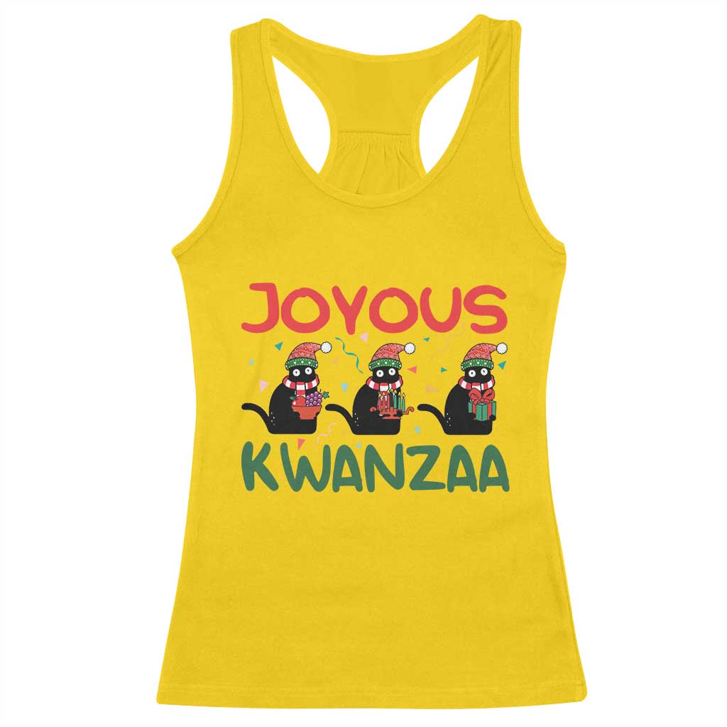 Joyous Kwanzaa Racerback Tank Top Funny Cats With Kinara And Presents Cultural Pride Gift TS12 Daisy Print Your Wear