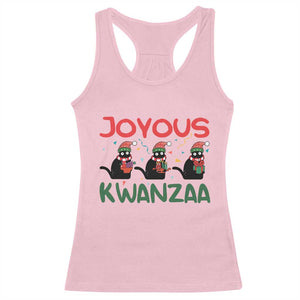 Joyous Kwanzaa Racerback Tank Top Funny Cats With Kinara And Presents Cultural Pride Gift TS12 Light Pink Print Your Wear