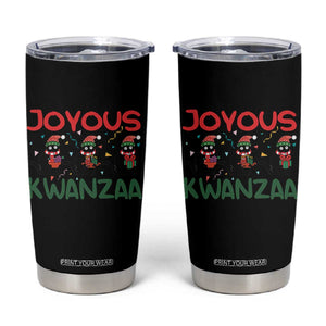Joyous Kwanzaa Tumbler Cup Funny Cats With Kinara And Presents Cultural Pride Gift TS12 Black Print Your Wear