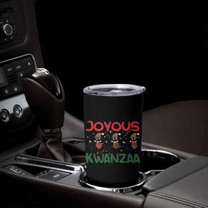Joyous Kwanzaa Tumbler Cup Funny Cats With Kinara And Presents Cultural Pride Gift TS12 Print Your Wear