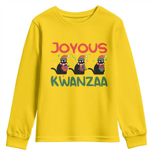 Joyous Kwanzaa Youth Sweatshirt Funny Cats With Kinara And Presents Cultural Pride Gift TS12 Daisy Print Your Wear