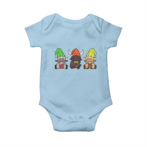 Funny Highland Cow With Kinara And Presents Cultural Pride Gift Baby Onesie TS12 Light Blue Print Your Wear