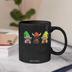 Funny Highland Cow With Kinara And Presents Cultural Pride Gift Coffee Mug TS12 Print Your Wear