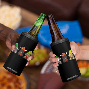 Funny Highland Cow With Kinara And Presents Cultural Pride Gift 4 in 1 Can Cooler Tumbler TS12 Print Your Wear