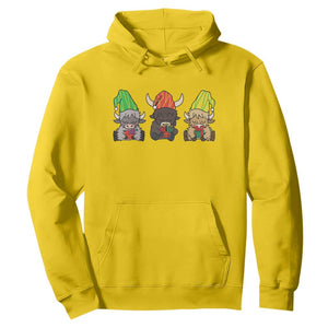 Funny Highland Cow With Kinara And Presents Cultural Pride Gift Hoodie TS12 Daisy Print Your Wear