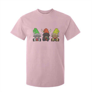 Funny Highland Cow With Kinara And Presents Cultural Pride Gift T Shirt For Kid TS12 Light Pink Print Your Wear