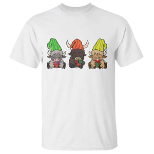 Funny Highland Cow With Kinara And Presents Cultural Pride Gift T Shirt TS12 White Print Your Wear