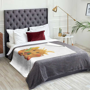 Cute Highland Cow With Kwanzaa Kinara And Presents Throw Blanket African Heritage Gift TS12 Print Your Wear