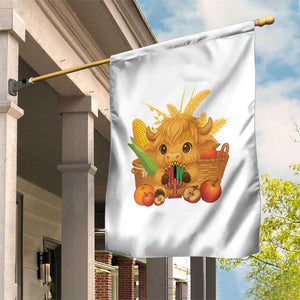 Cute Highland Cow With Kwanzaa Kinara And Presents Garden Flag African Heritage Gift TS12 Print Your Wear