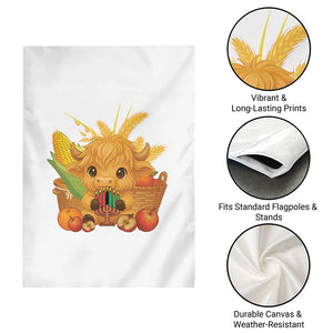Cute Highland Cow With Kwanzaa Kinara And Presents Garden Flag African Heritage Gift TS12 Print Your Wear
