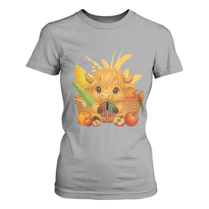 Cute Highland Cow With Kwanzaa Kinara And Presents T Shirt For Women African Heritage Gift TS12 Sport Gray Print Your Wear