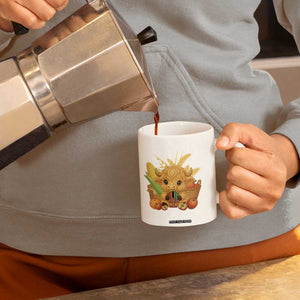 Cute Highland Cow With Kwanzaa Kinara And Presents Coffee Mug African Heritage Gift TS12 Print Your Wear