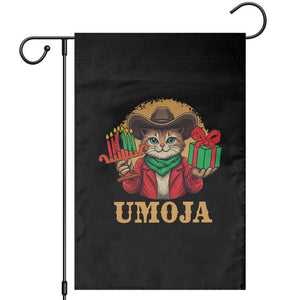 Funny Umoja Holiday Gift Garden Flag CowCat Kwanzaa Kinara Candle And Presents TS12 Black Print Your Wear