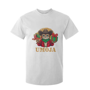 Funny Umoja Holiday Gift T Shirt For Kid CowCat Kwanzaa Kinara Candle And Presents TS12 White Print Your Wear