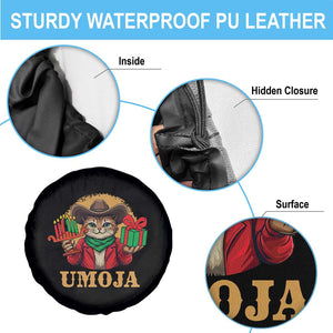 Funny Umoja Holiday Gift Spare Tire Cover CowCat Kwanzaa Kinara Candle And Presents TS12 Print Your Wear