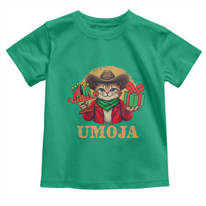 Funny Umoja Holiday Gift Toddler T Shirt CowCat Kwanzaa Kinara Candle And Presents TS12 Irish Green Print Your Wear