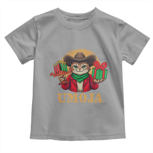 Funny Umoja Holiday Gift Toddler T Shirt CowCat Kwanzaa Kinara Candle And Presents TS12 Sport Gray Print Your Wear
