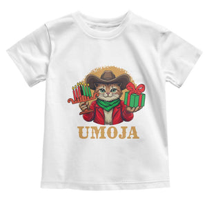 Funny Umoja Holiday Gift Toddler T Shirt CowCat Kwanzaa Kinara Candle And Presents TS12 White Print Your Wear