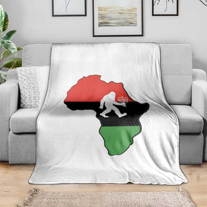 Funny Kwanzaa Bigfoot Lover Throw Blanket Festival Of Lights African Heritage Gift - Print Your Wear