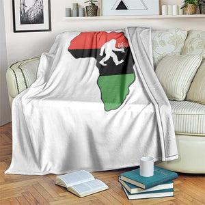 Funny Kwanzaa Bigfoot Lover Throw Blanket Festival Of Lights African Heritage Gift - Print Your Wear
