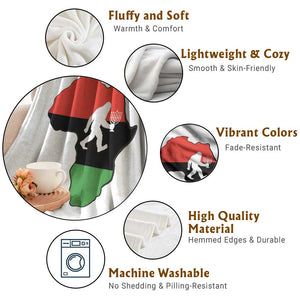 Funny Kwanzaa Bigfoot Lover Throw Blanket Festival Of Lights African Heritage Gift - Print Your Wear