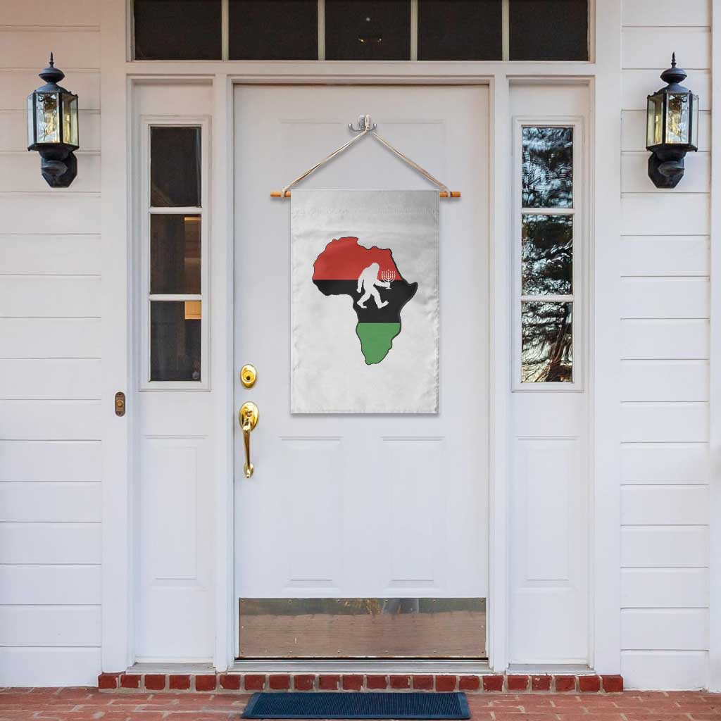 Funny Kwanzaa Bigfoot Lover Garden Flag Festival Of Lights African Heritage Gift - Print Your Wear