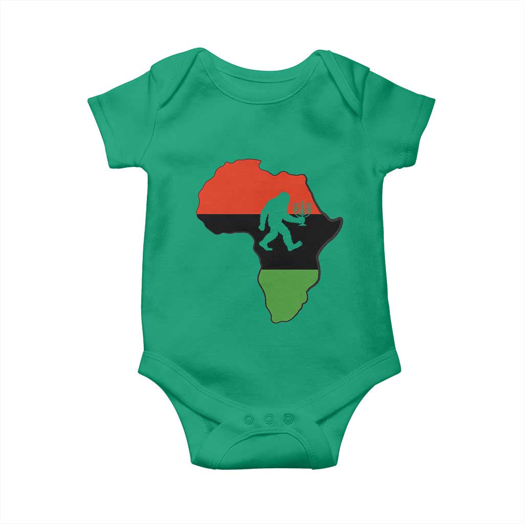 Funny Kwanzaa Bigfoot Lover Baby Onesie Festival Of Lights African Heritage Gift TS12 Irish Green Print Your Wear