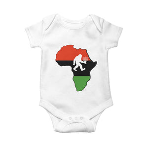 Funny Kwanzaa Bigfoot Lover Baby Onesie Festival Of Lights African Heritage Gift TS12 White Print Your Wear