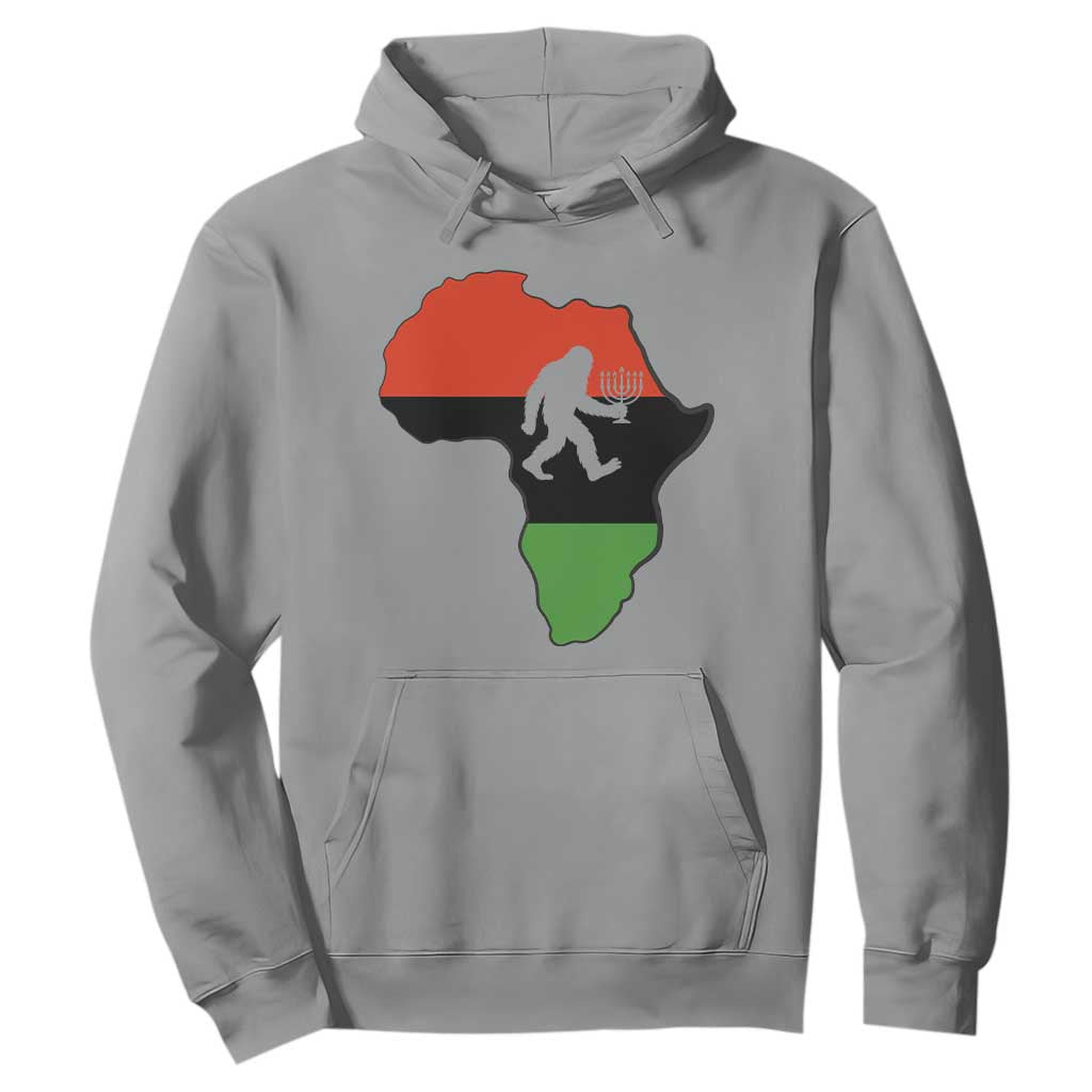 Funny Kwanzaa Bigfoot Lover Hoodie Festival Of Lights African Heritage Gift - Print Your Wear