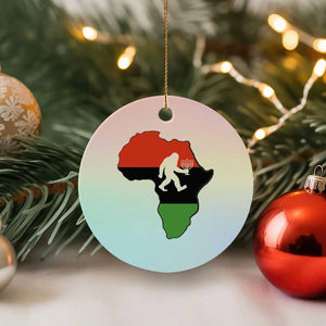Funny Kwanzaa Bigfoot Lover Ceramic Ornament Festival Of Lights African Heritage Gift TS12 1pc Pastel Print Your Wear