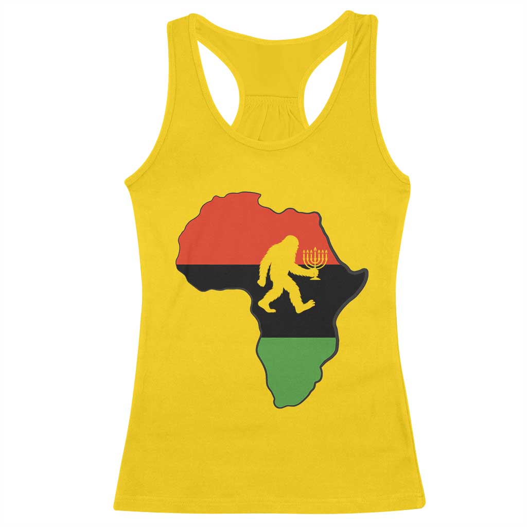 Funny Kwanzaa Bigfoot Lover Racerback Tank Top Festival Of Lights African Heritage Gift TS12 Daisy Print Your Wear