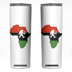 Funny Kwanzaa Bigfoot Lover Skinny Tumbler Festival Of Lights African Heritage Gift TS12 White Print Your Wear